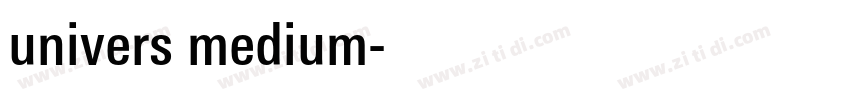 univers medium字体转换